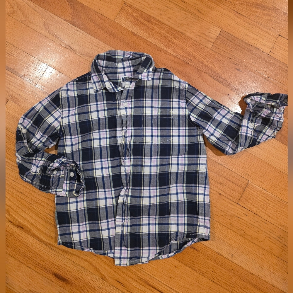 Janie And Jack Plaid Button Down Shirt